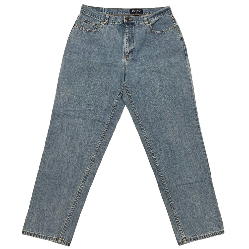 Eddie Bauer High-Waisted Denim Jeans Womens Size 18 Light Wash Relaxed Fit